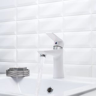 Смеситель для раковины РМС PL6-001F белый